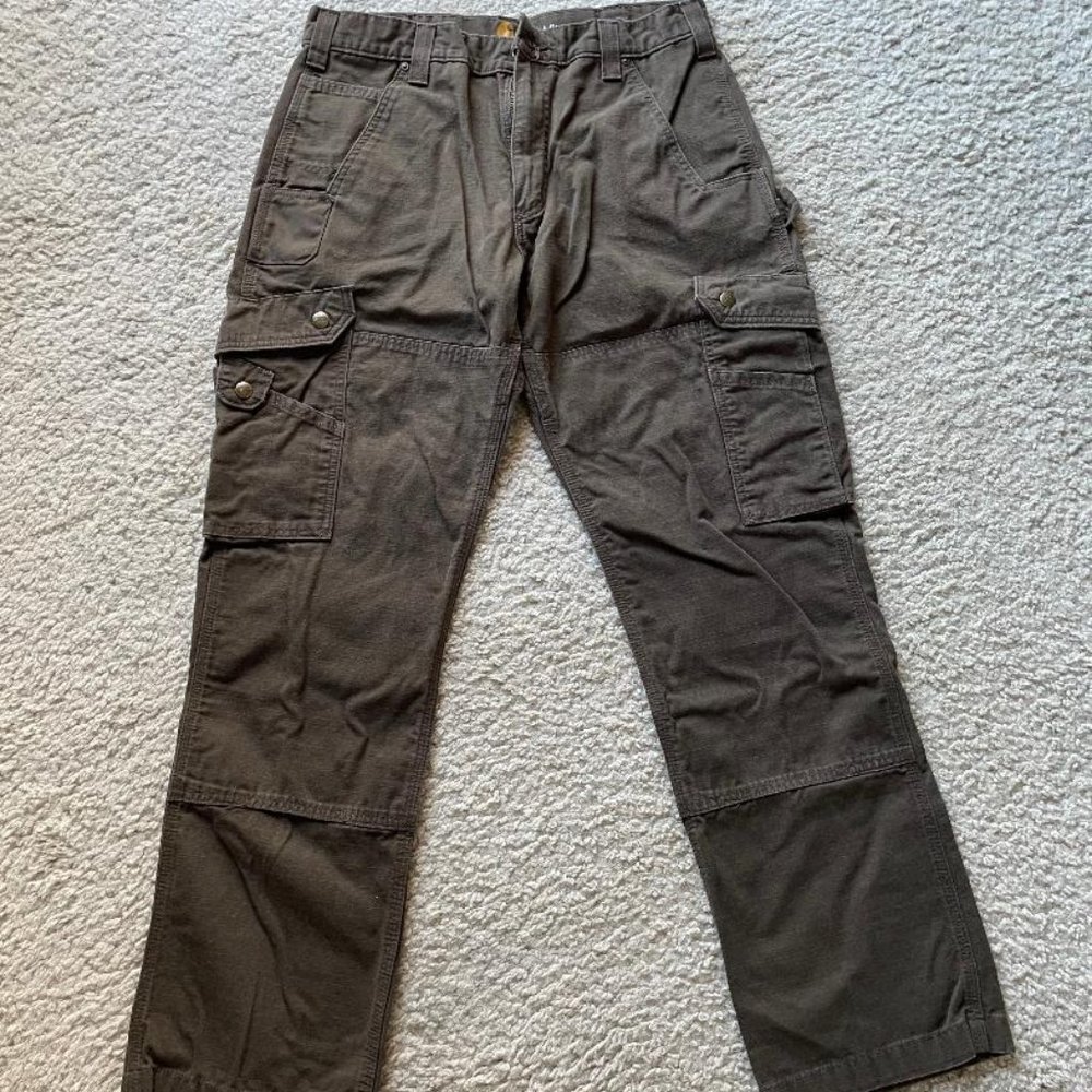 Carhartt B342 DFE Relaxed Fit Men's 32x32 Ripstop Cargo Work Pant Dark Coffee